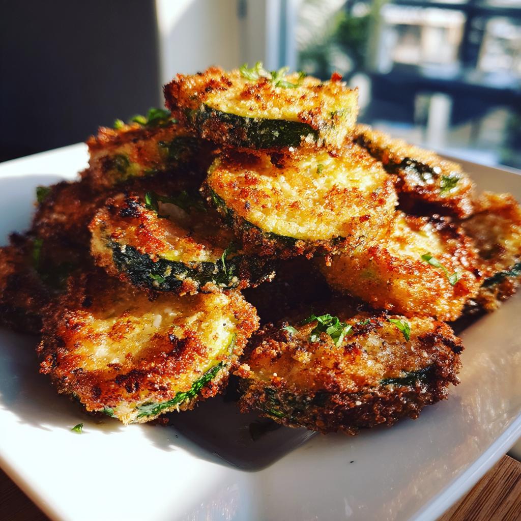 Airfryer Parmezaan Krokante Courgetteplakjes