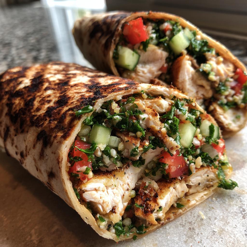 Citroen-oregano kipwraps met tabouleh - detail 1