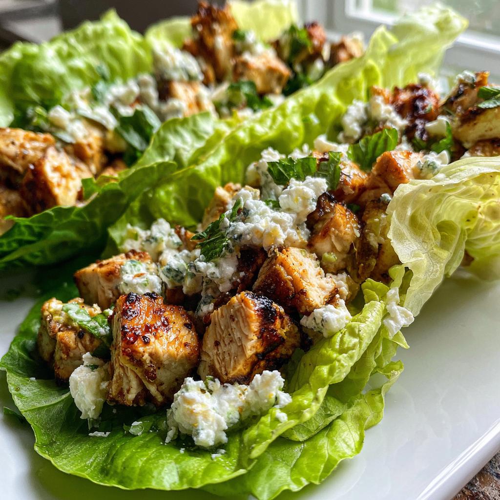 Griekse kip sla-wraps met feta-saus