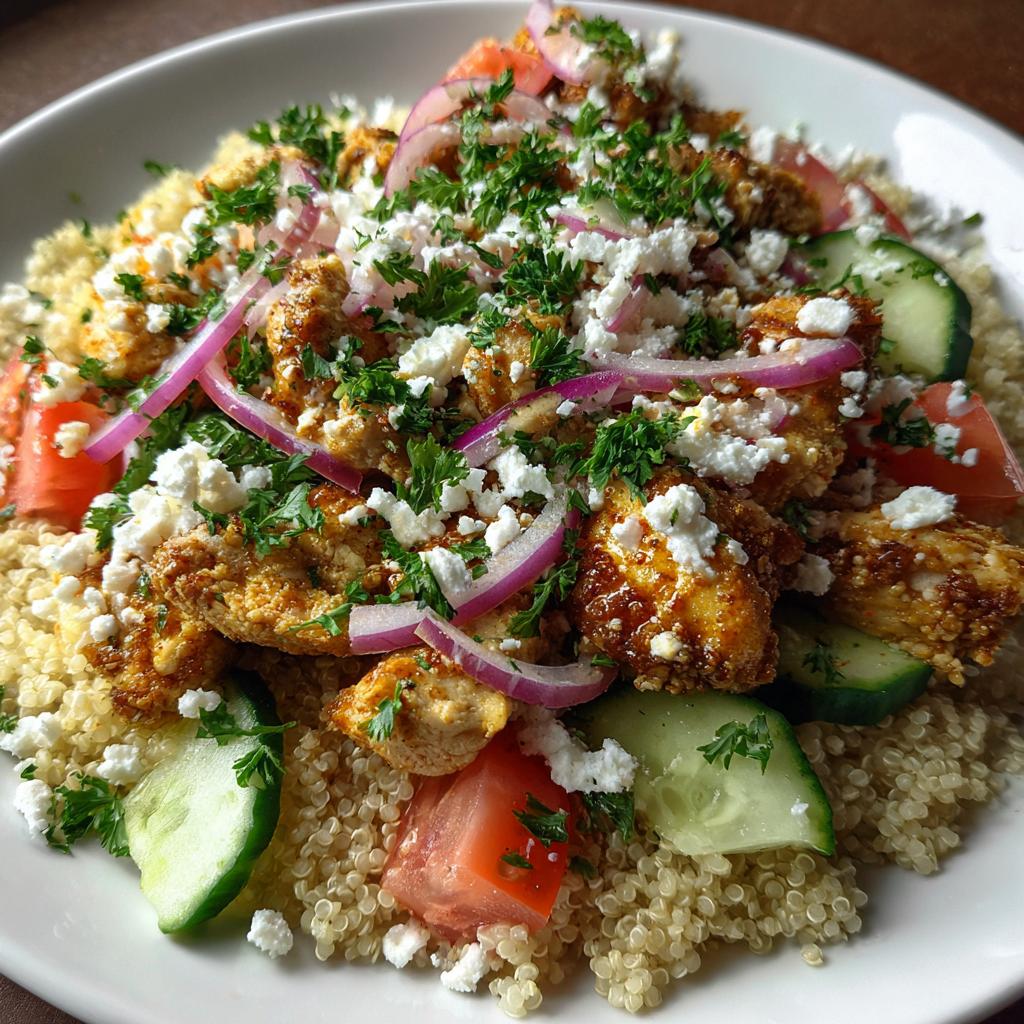 Kip gyro bowls met quinoa en feta