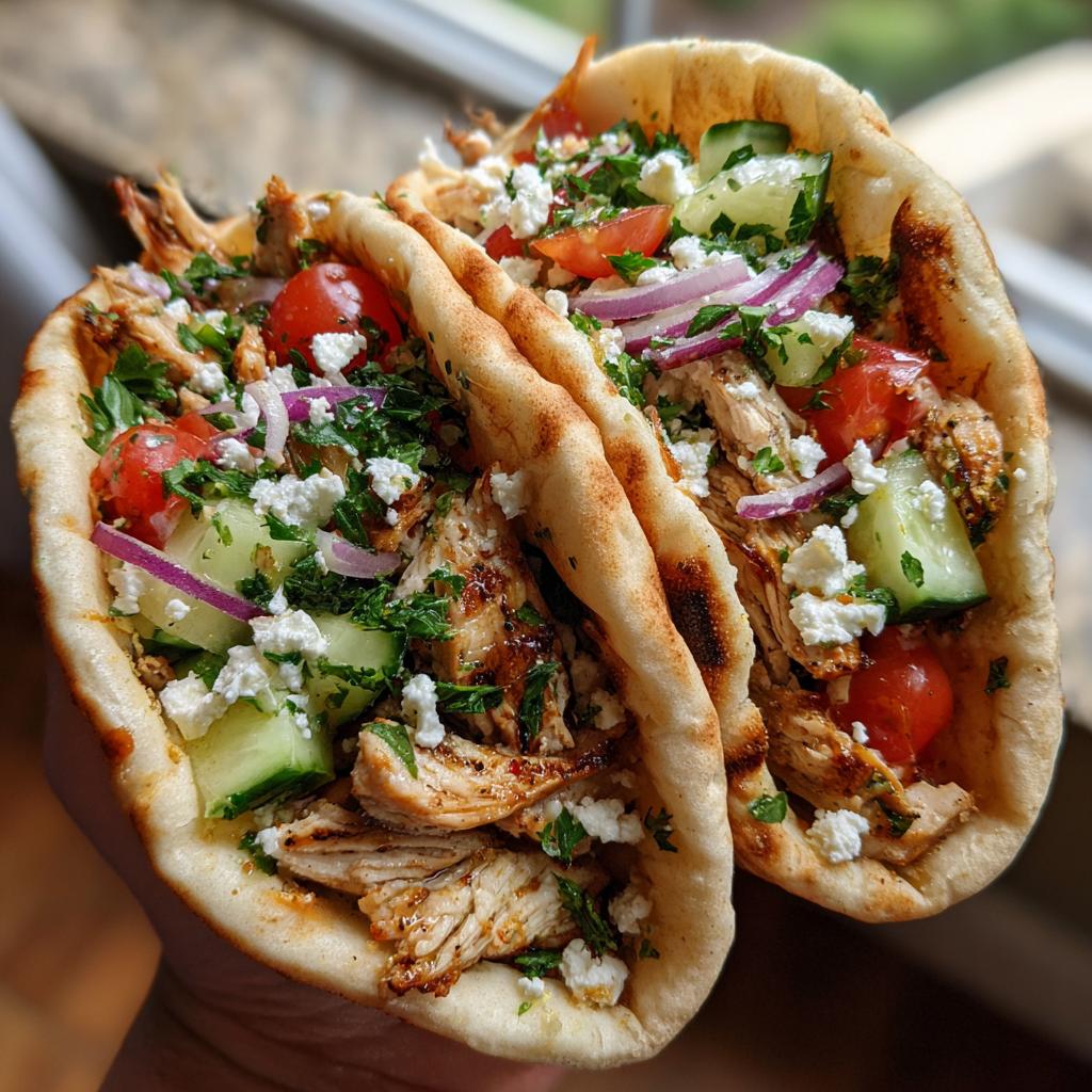 Mediterrane kip pita pockets