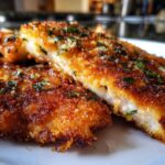 Bakplaat knapperige Parmezaanse knoflookkip