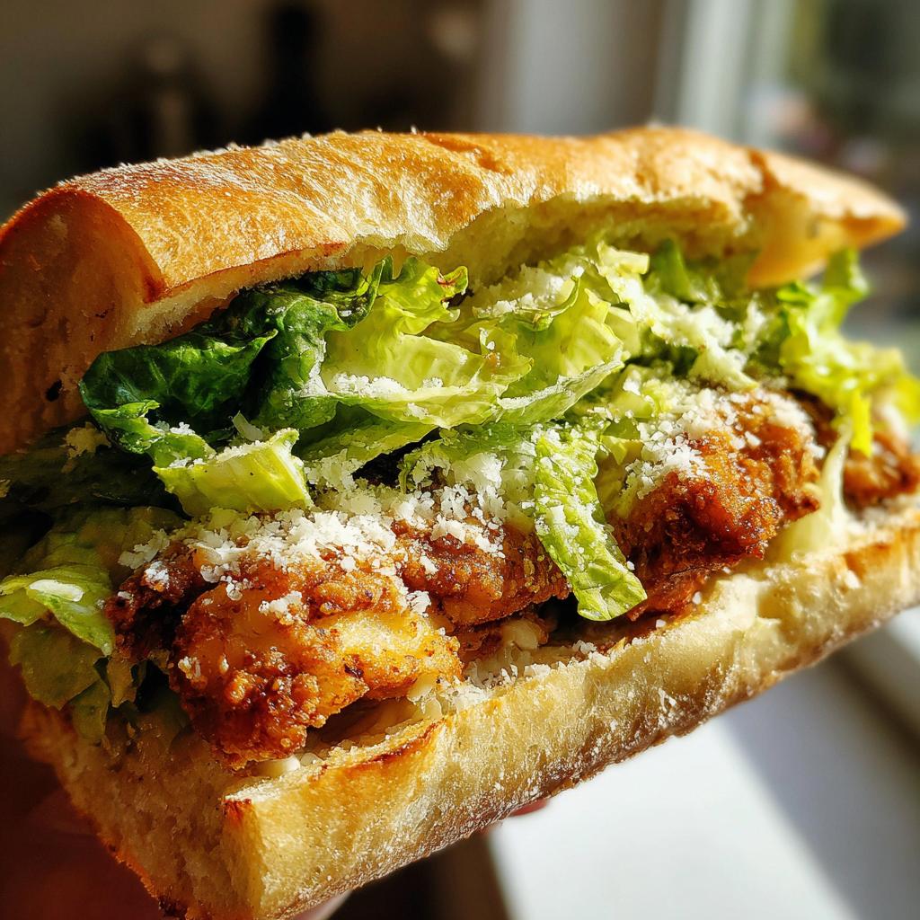 Gefrituurde Kip Caesar Sandwich