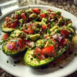 Gevulde komkommer-avocadosalade