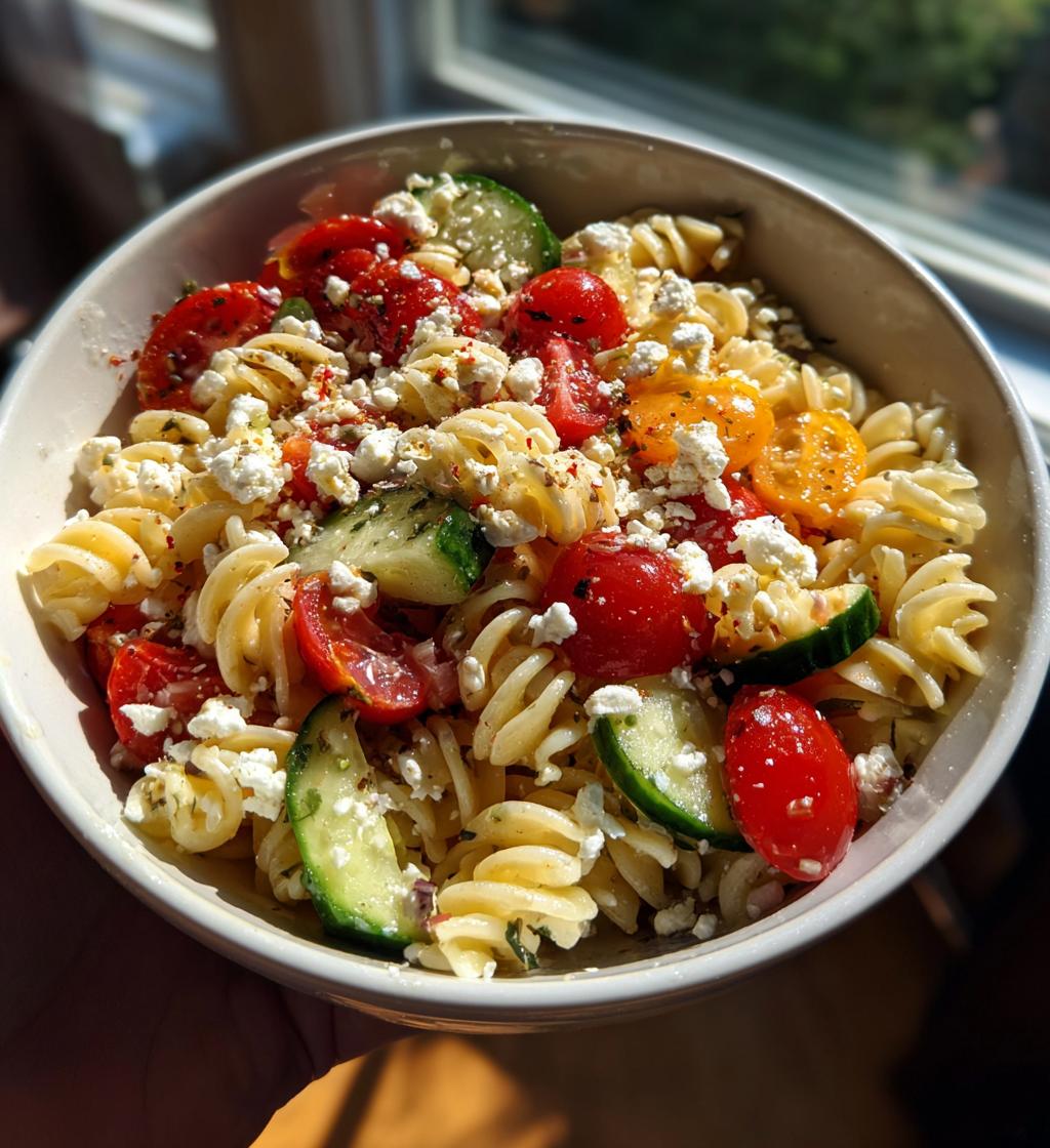 Griekse Pastasalade - detail 1