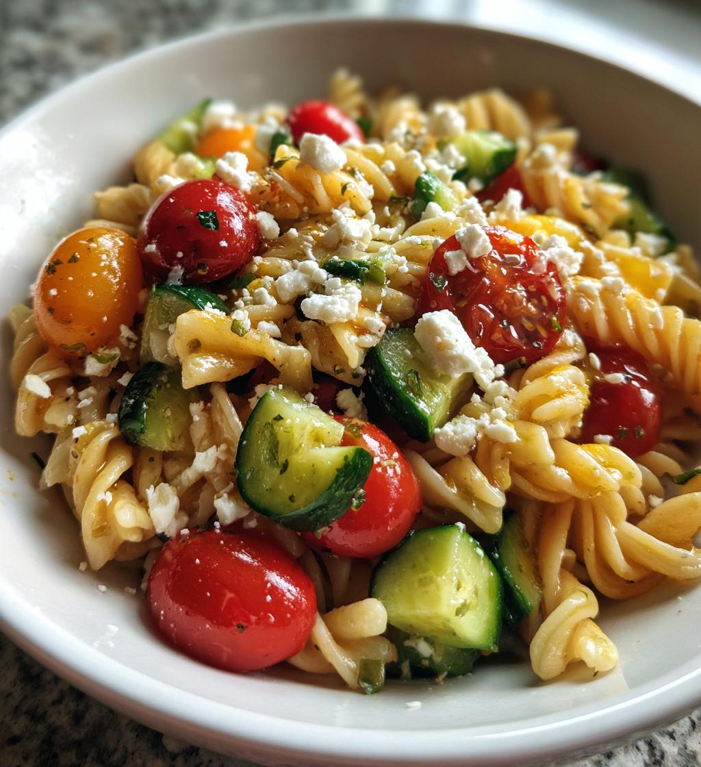 Hoge-eiwit pasta salade