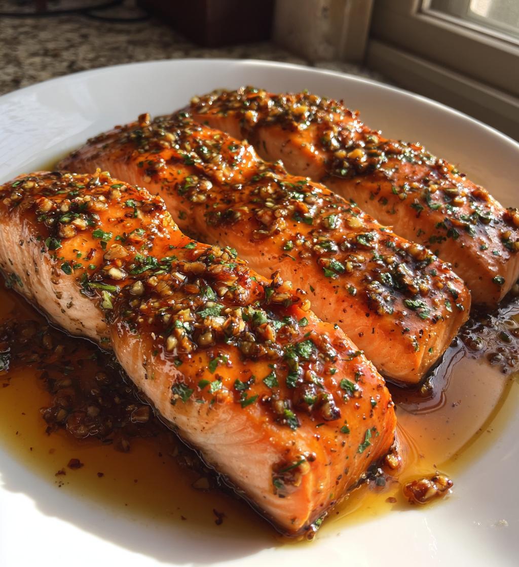 Honing-Knoflook Zalm