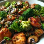 Kip Broccoli Champignon Roerbakschotel