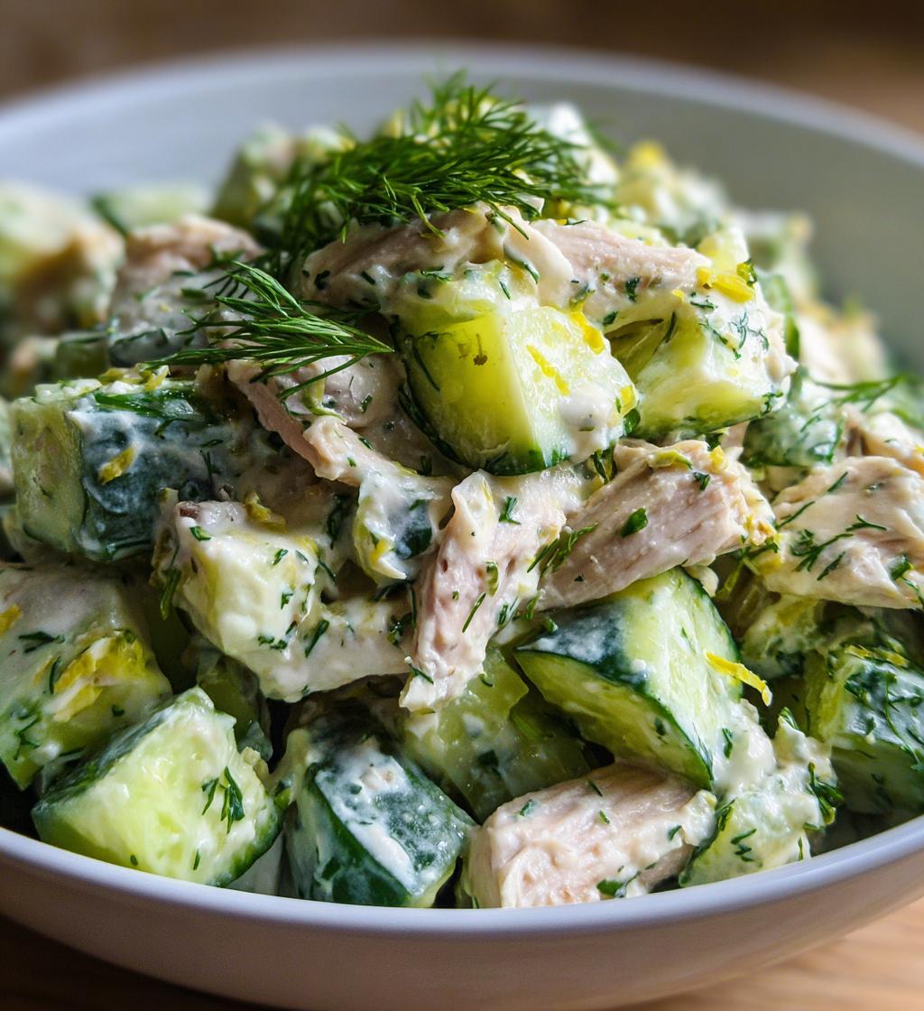 Komkommer-kalkoen sub salade - detail 1