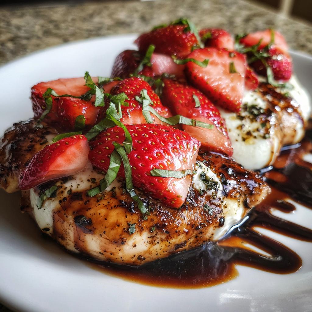 Makkelijke Aardbeien-Balsamico Kip met Mozzarella - detail 1