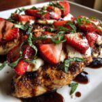 Makkelijke Aardbeien-Balsamico Kip met Mozzarella