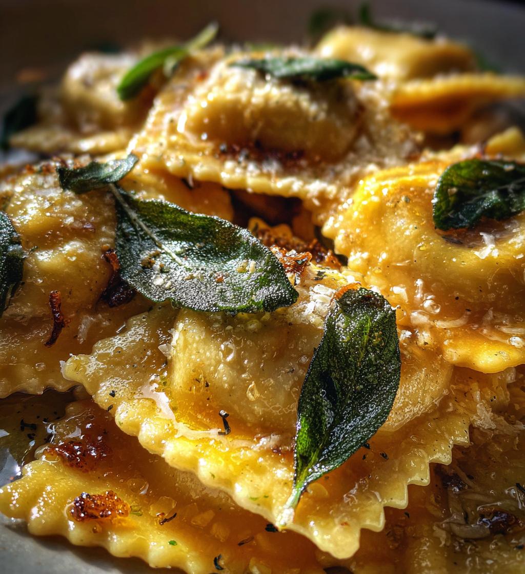 Ravioli met Bruine Boter en Salie - detail 1