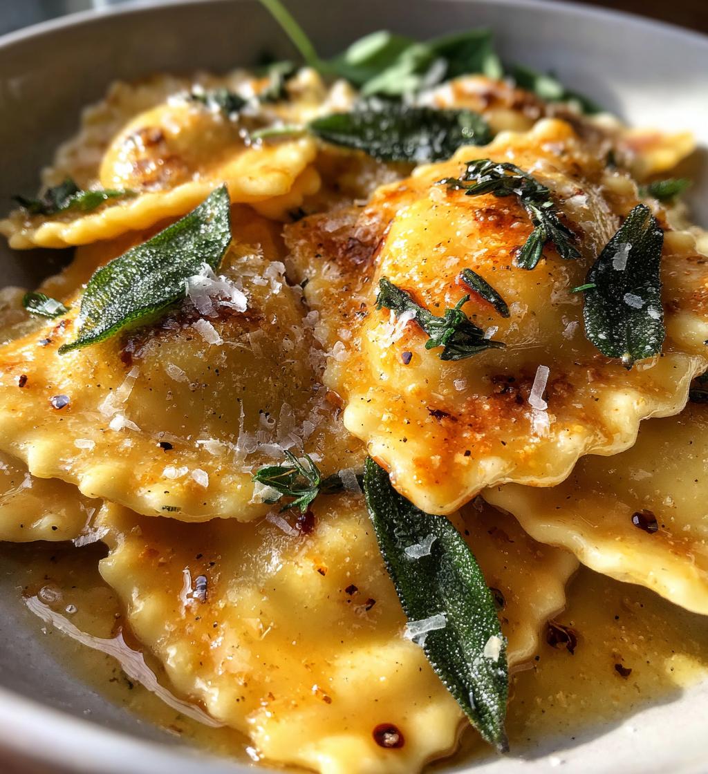 Ravioli met Bruine Boter en Salie