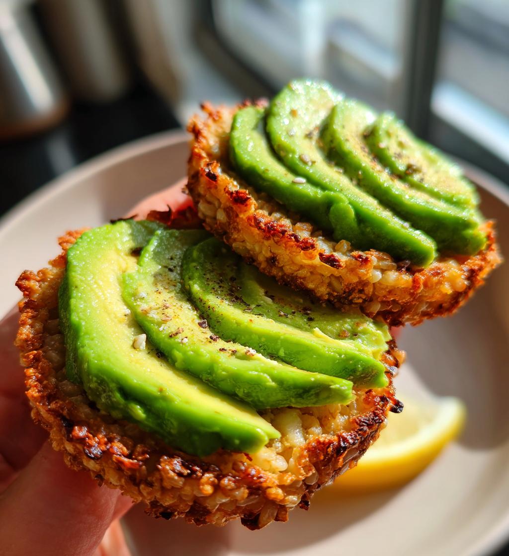 Rijstwafels met avocado