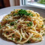 Romige Knoflook Parmezaan Pasta