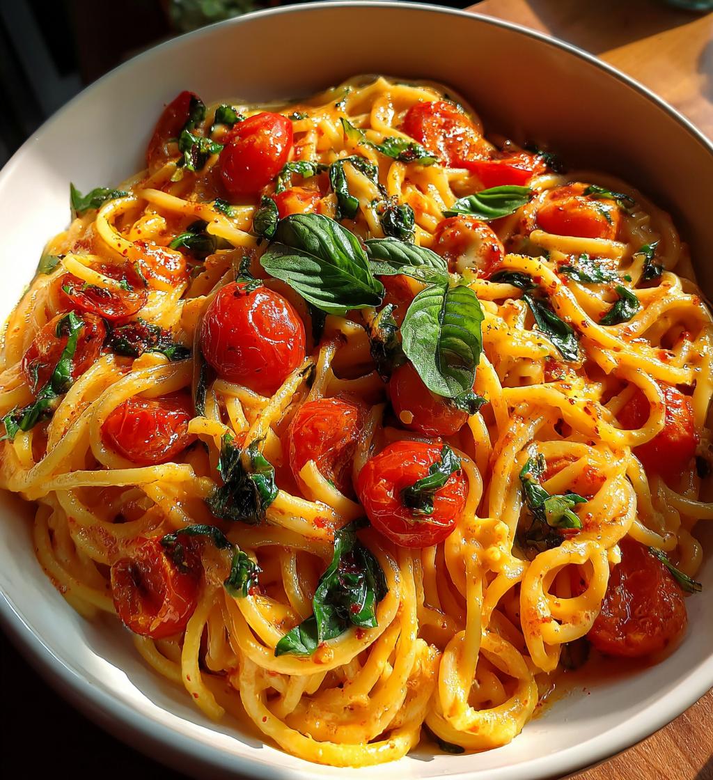 Romige Tomaat Basilicum Pasta
