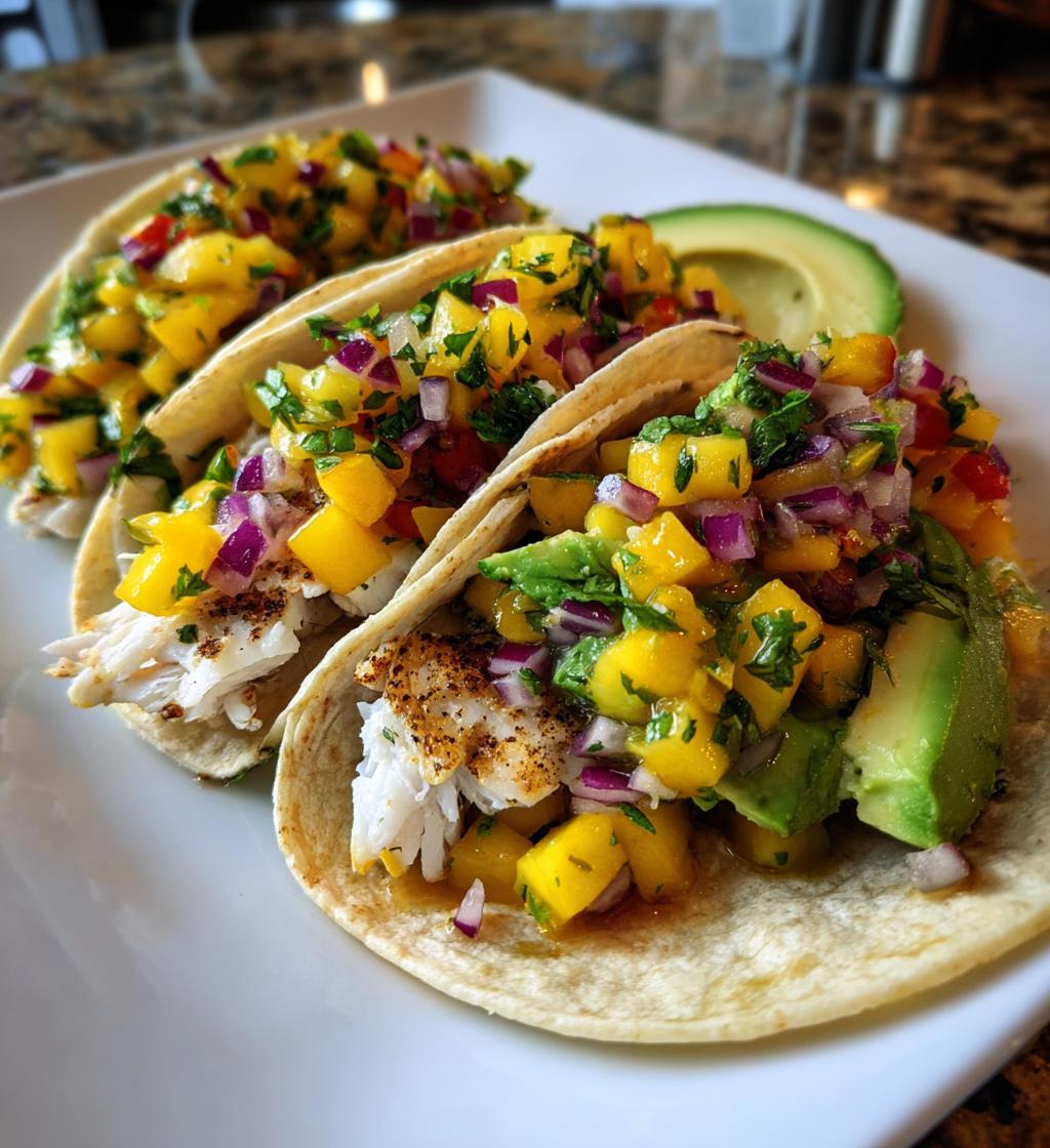 Vis Tacos met Mango Salsa