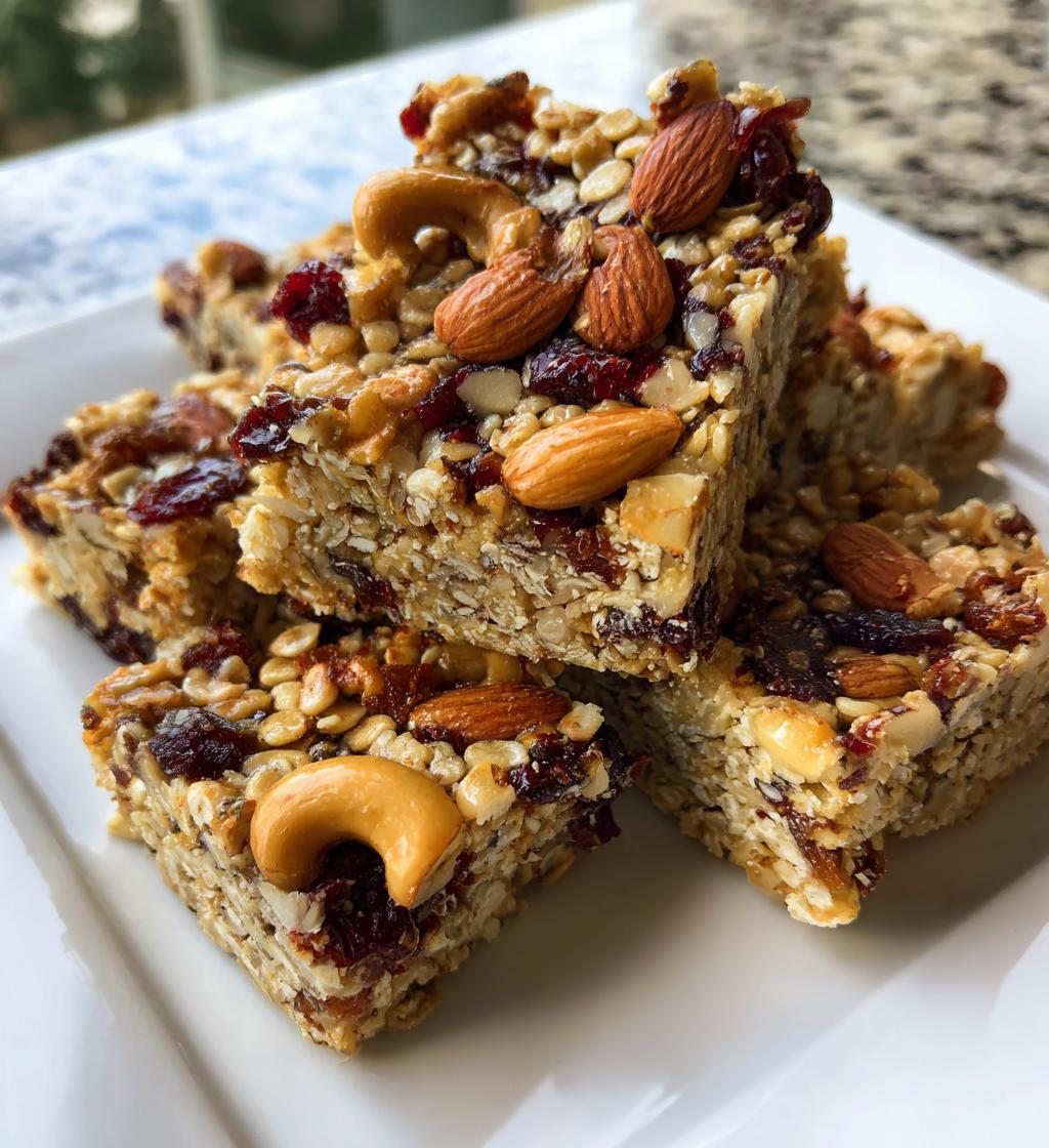 Zelfgemaakte granola repen