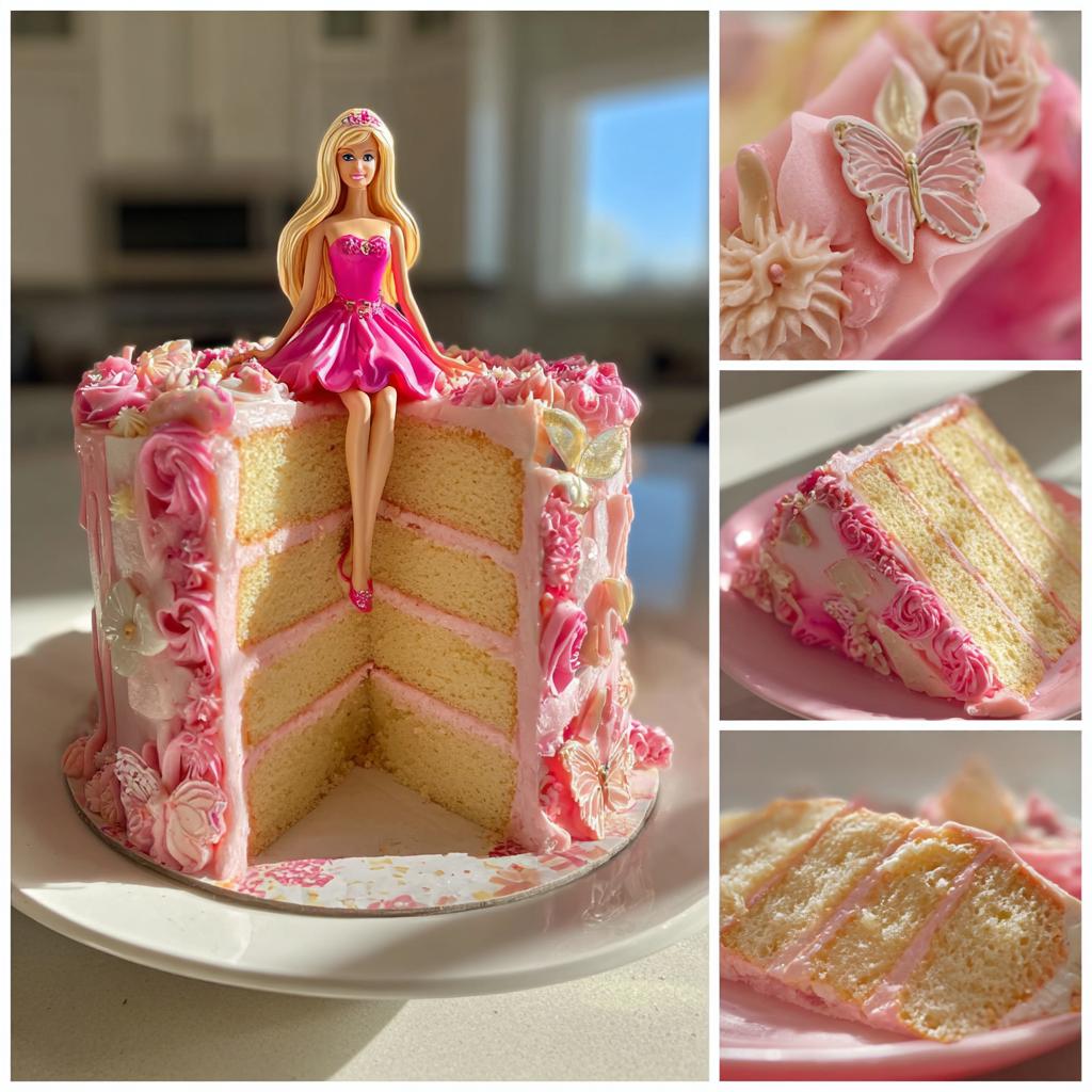 barbie taart - detail 1
