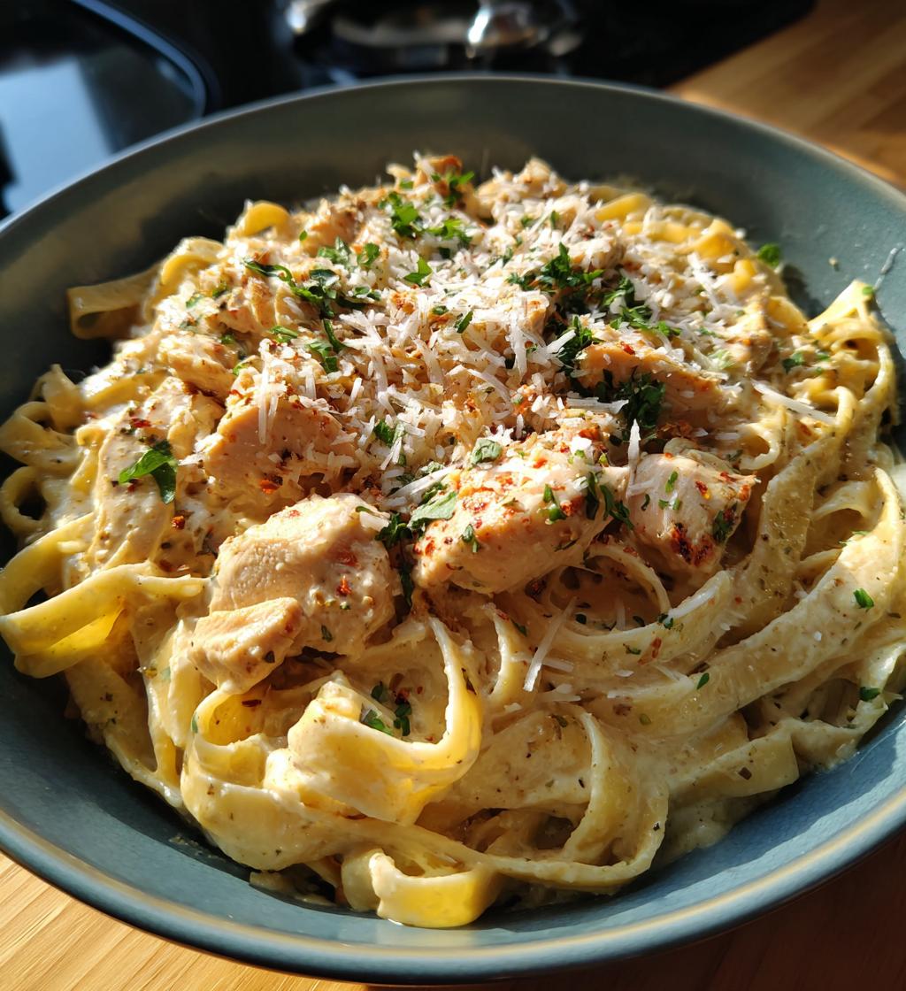 instant pot Alfredo kip - detail 1