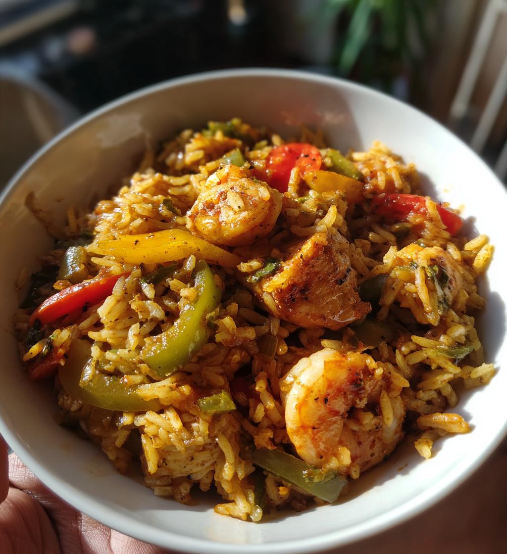 kip en garnalen jambalaya recept
