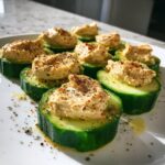 komkommerschijfjes met hummus