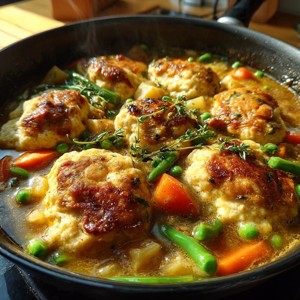 makkelijke kip en dumplings op het fornuis