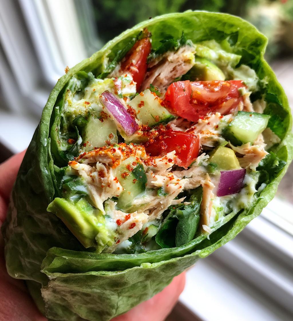 sla wrap kip salade