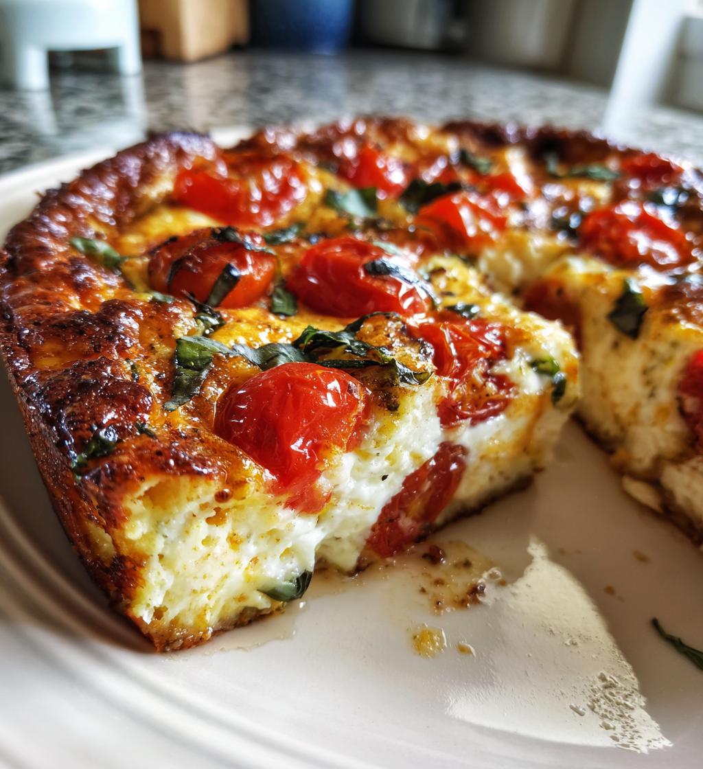 Crustless Caprese Quiche - detail 1