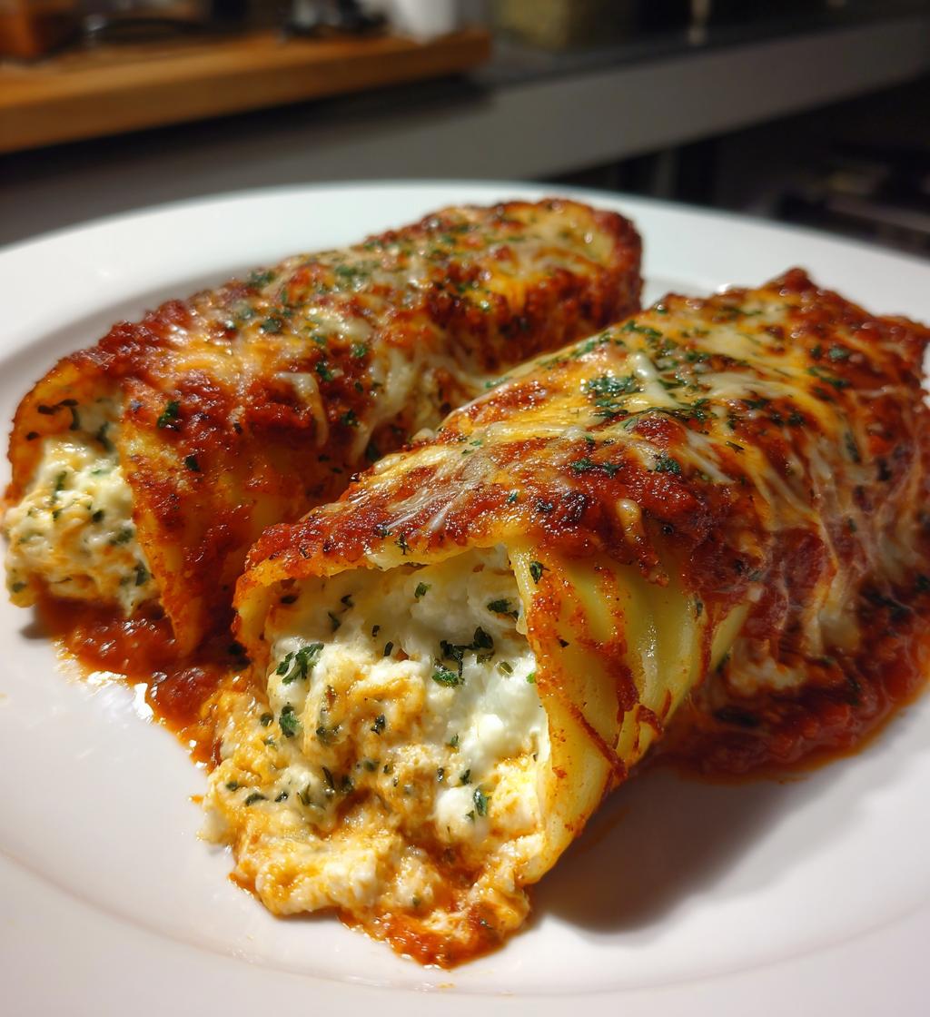 Gevulde Manicotti met Marinara
