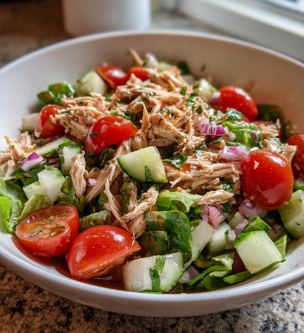 Kip Salade met Gescheurde Kip