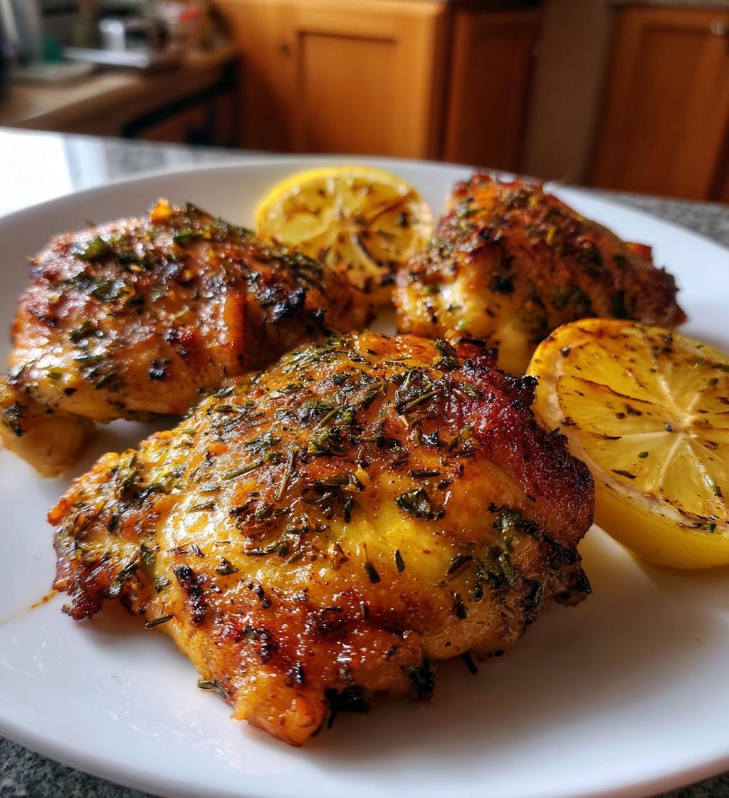 Kruidige Herb-Geroosterde Kippenbouten Diner