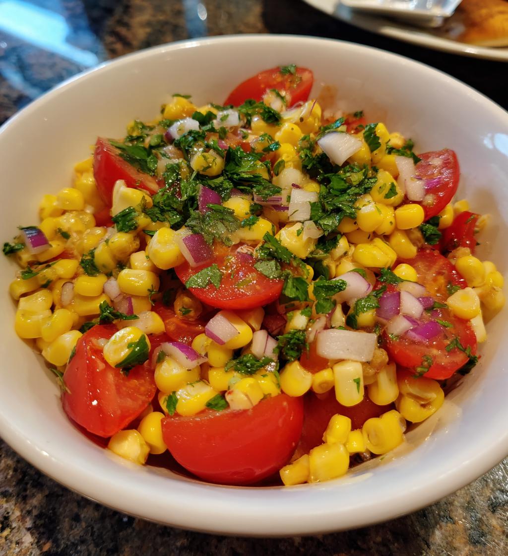 Maïs- en Tomatensalade