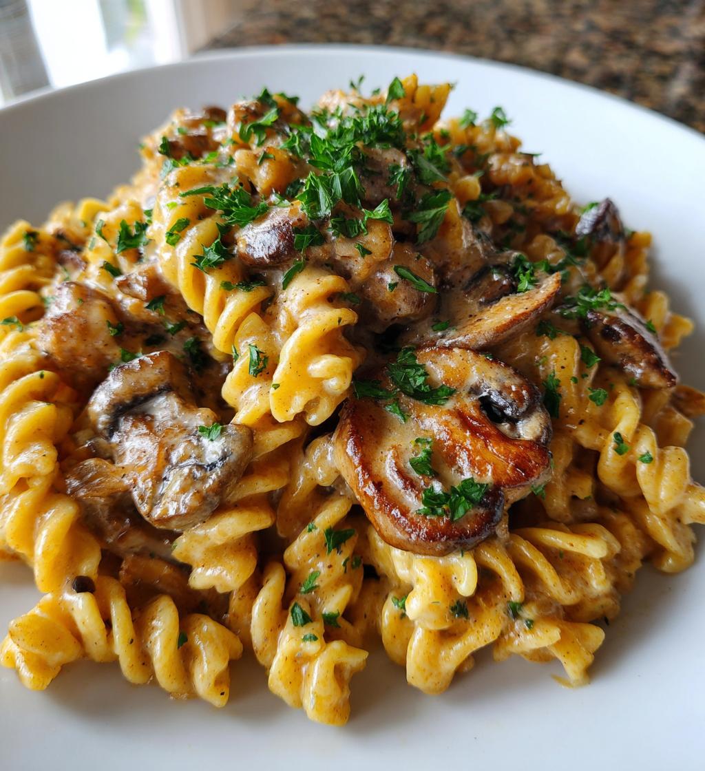 Paddenstoelen Stroganoff Pasta - detail 1