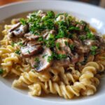 Paddenstoelen Stroganoff Pasta