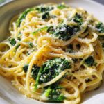 Pasta met Spinazie en Citroenroomsaus