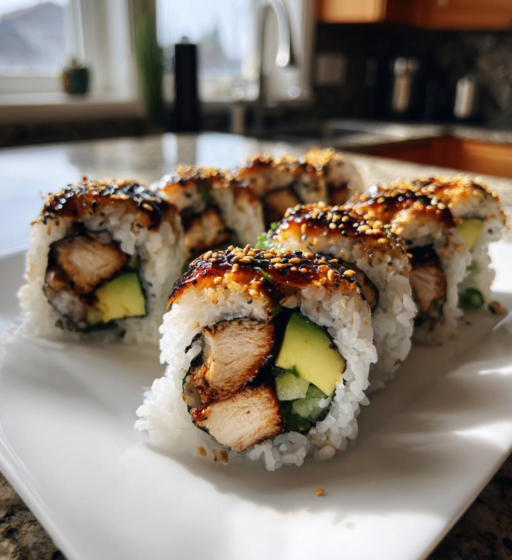 Teriyaki Kip Sushi Rollen