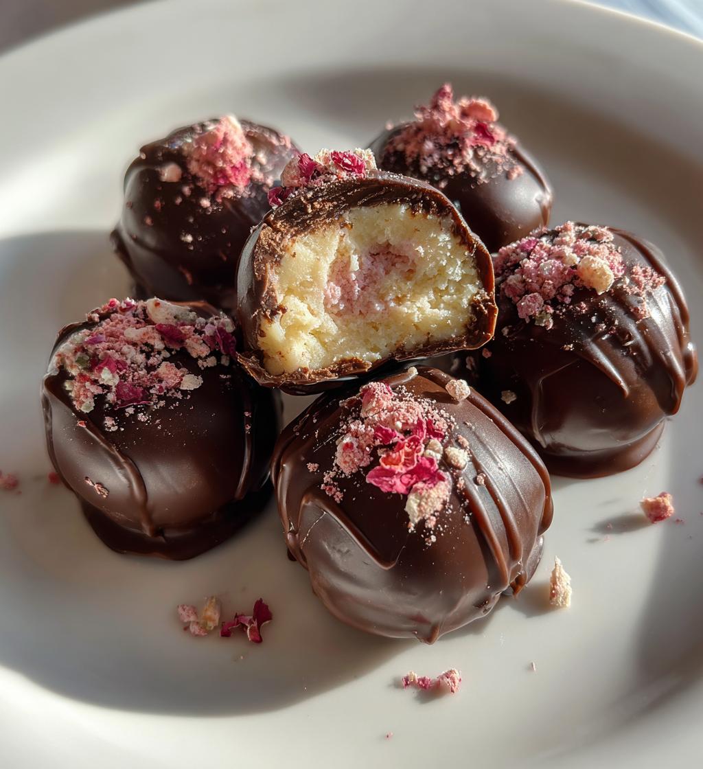 Aardbeien Cheesecake Truffels
