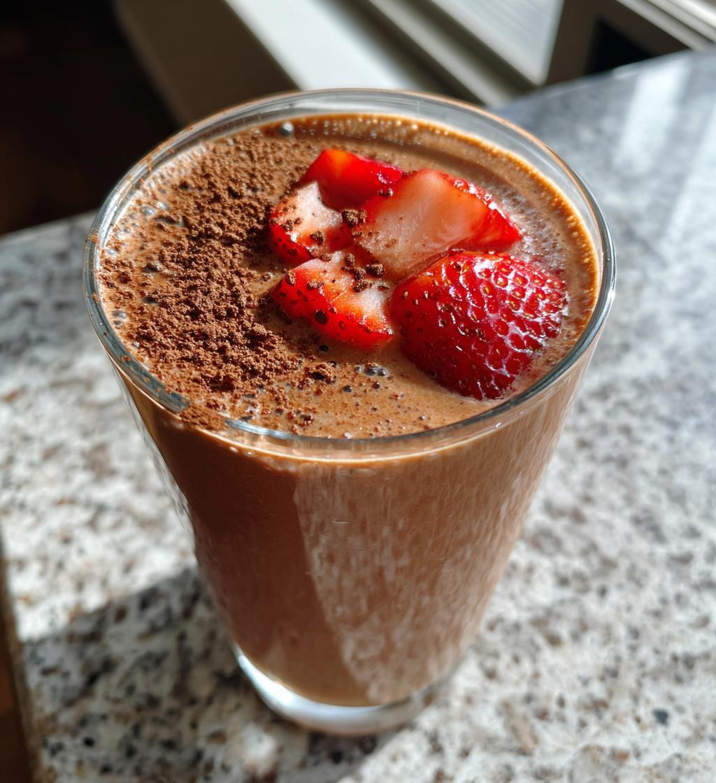 Chocolade Aardbeien Smoothie