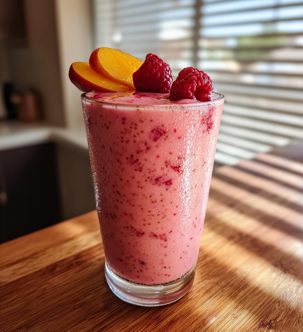Framboos Perzik Smoothie - detail 1