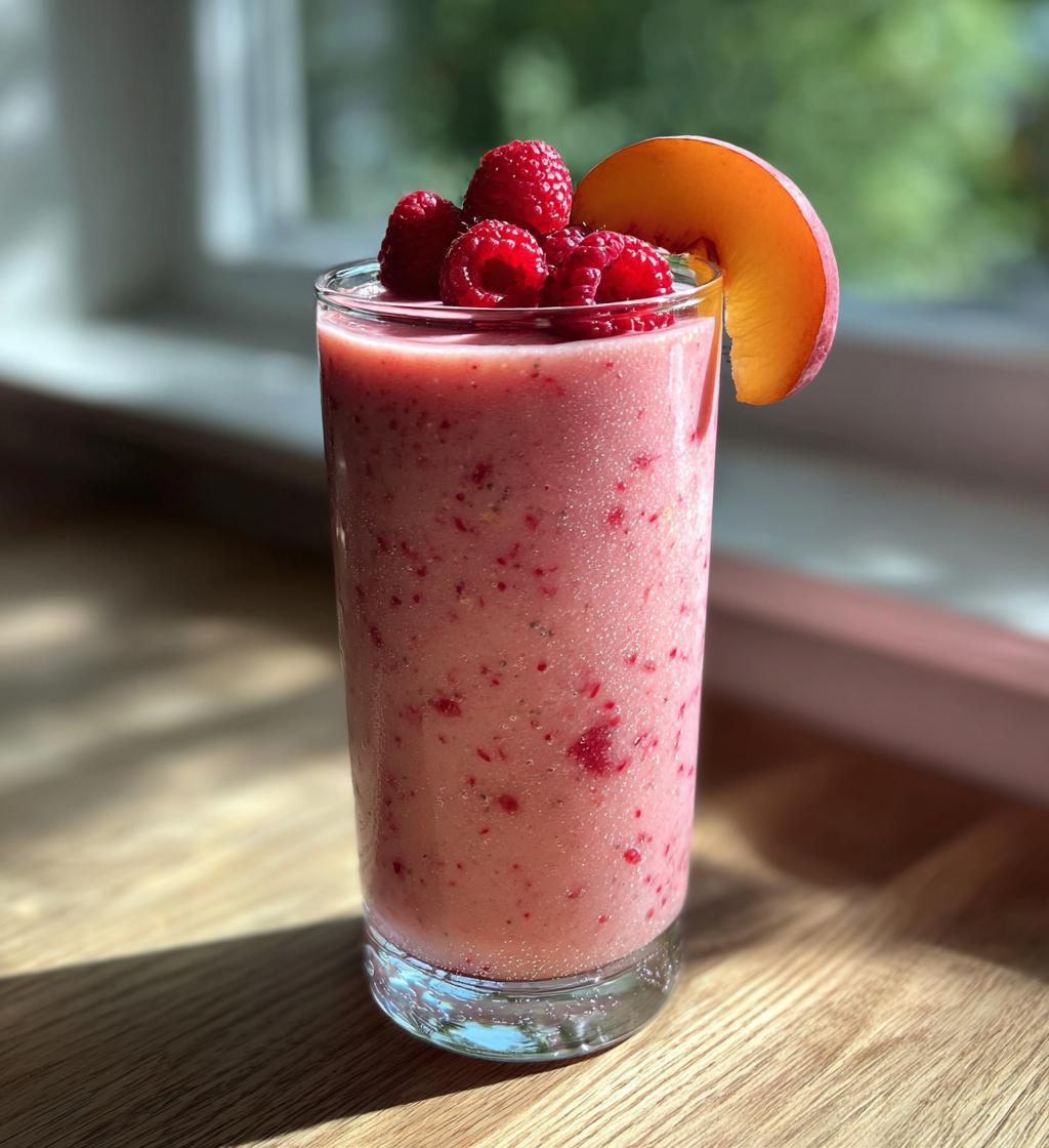 Framboos Perzik Smoothie