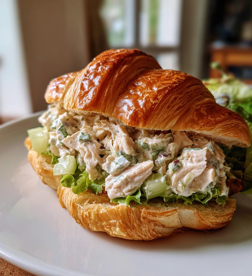 Kip Croissant Salade Sandwich