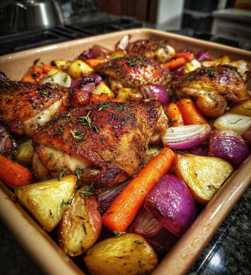 Kip uit de oven met groenten
