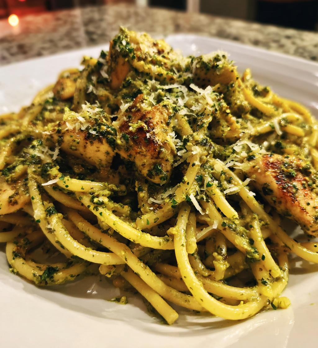 Pesto Kip Pasta