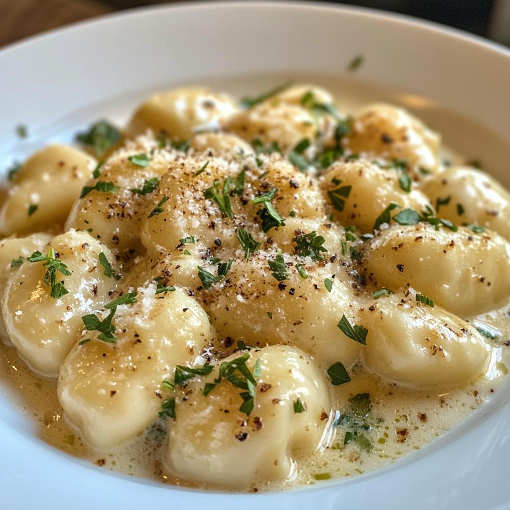 Creamy Gnocchi with Garlic Butter