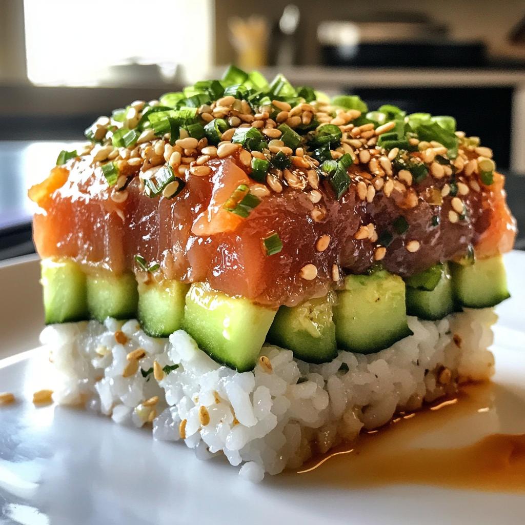 Spicy Tuna Sushi Stack