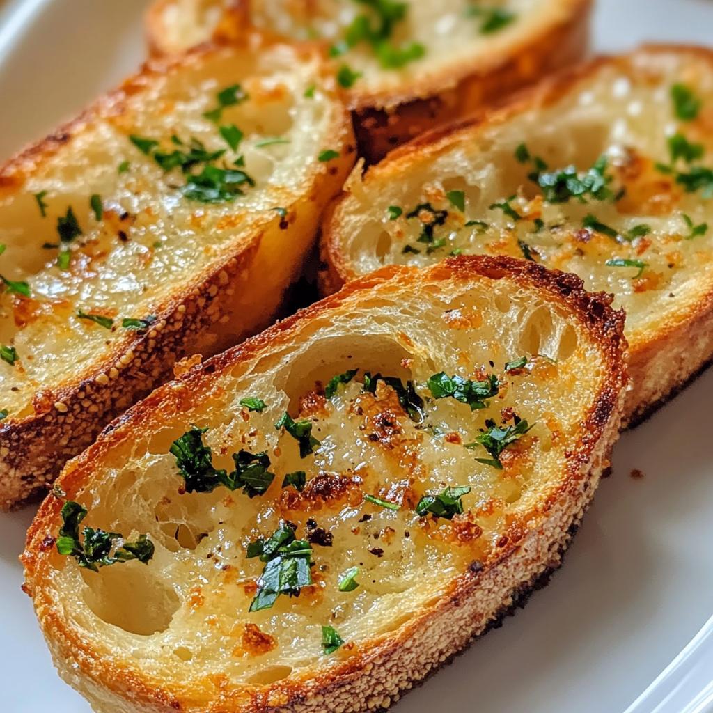 air fryer garlic bread - detail 1