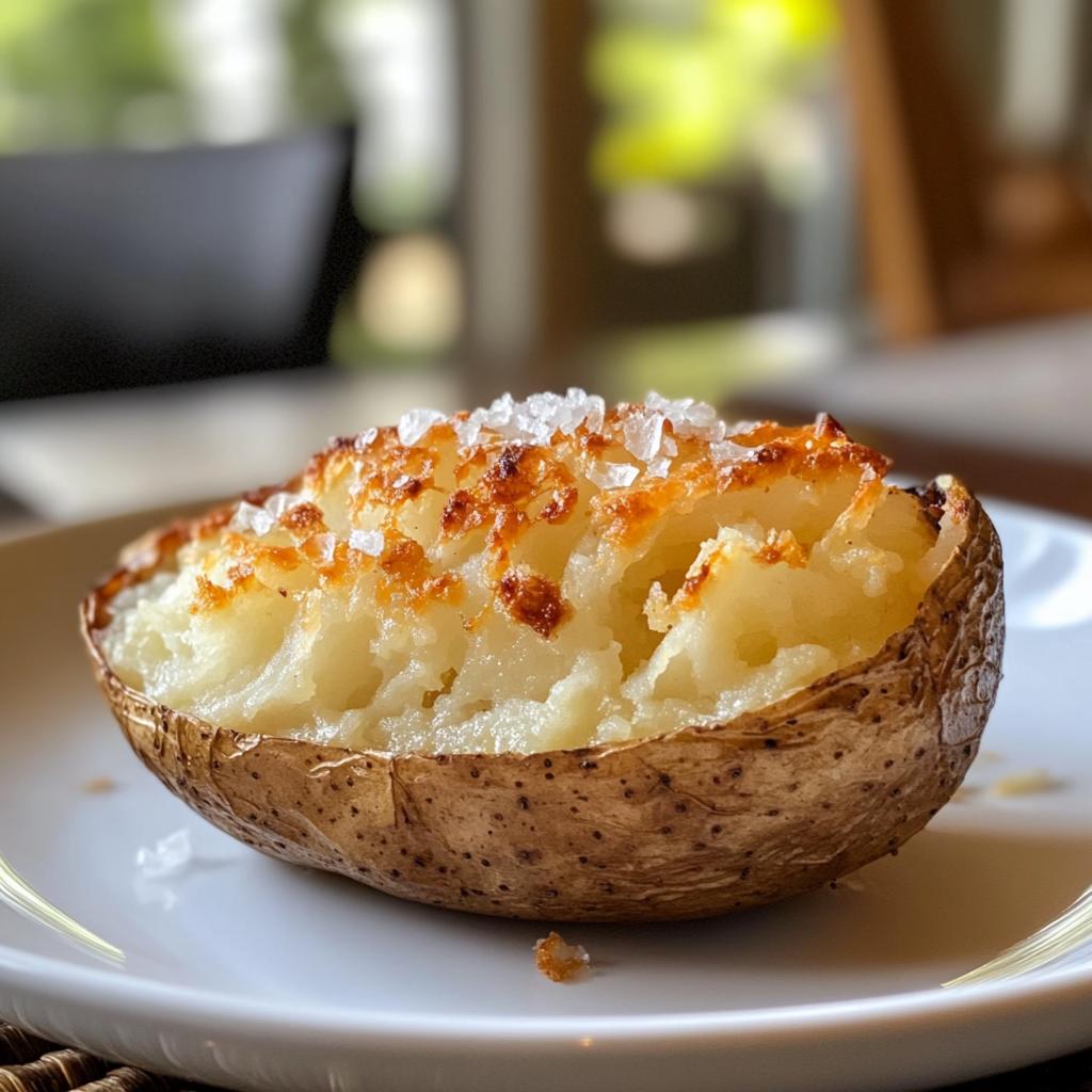 baked potato in air fryer - detail 1