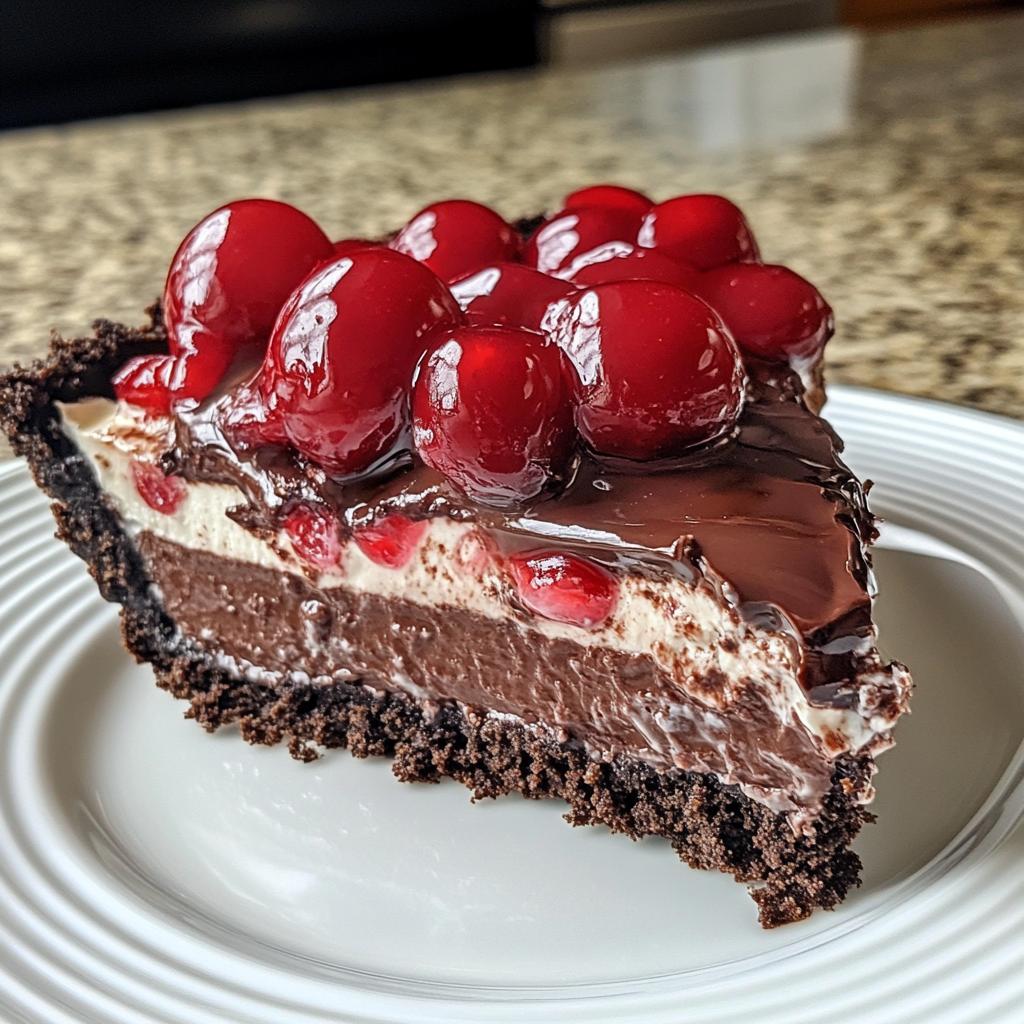 chocolate cherry cream pie