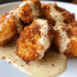 crispy parmesan chicken bites with smoked cajun alfredo recipe
